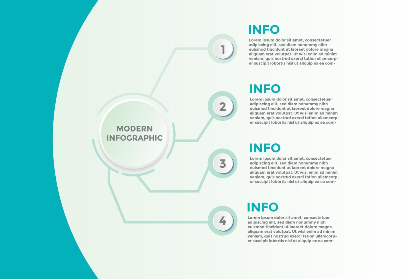 Geschäftsdatenvisualisierung Prozessdiagrammelemente des Diagrammdiagramms mit Schritten, Optionen, Teilen oder Prozessen, Vektor-Infografiken, Geschäftsvorlage zur Präsentation vektor