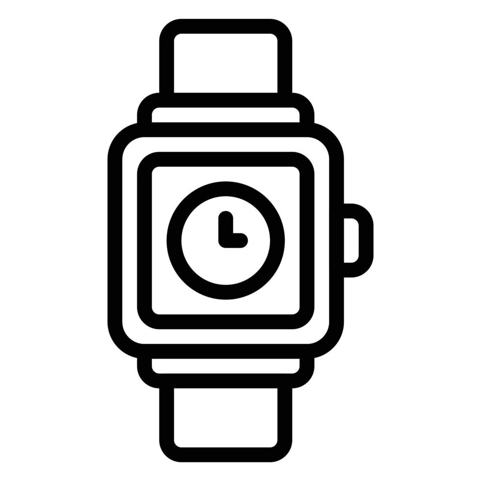 enkel smartwatch vektorikon, redigerbar, 48 pixlar vektor