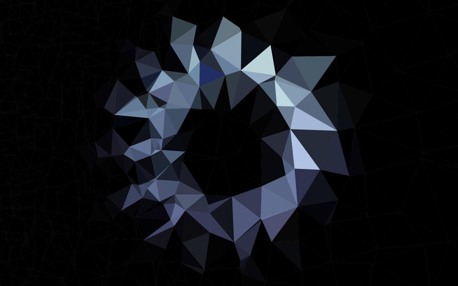 mörkblå vektor suddig triangel mönster.