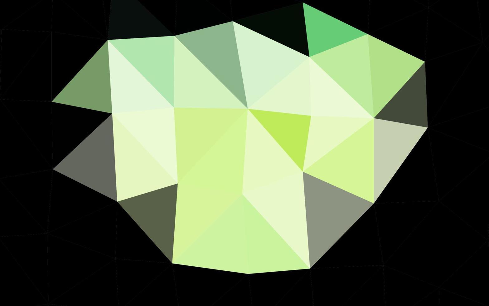 hellgrüne, gelbe Vektordreieck-Mosaikabdeckung. vektor