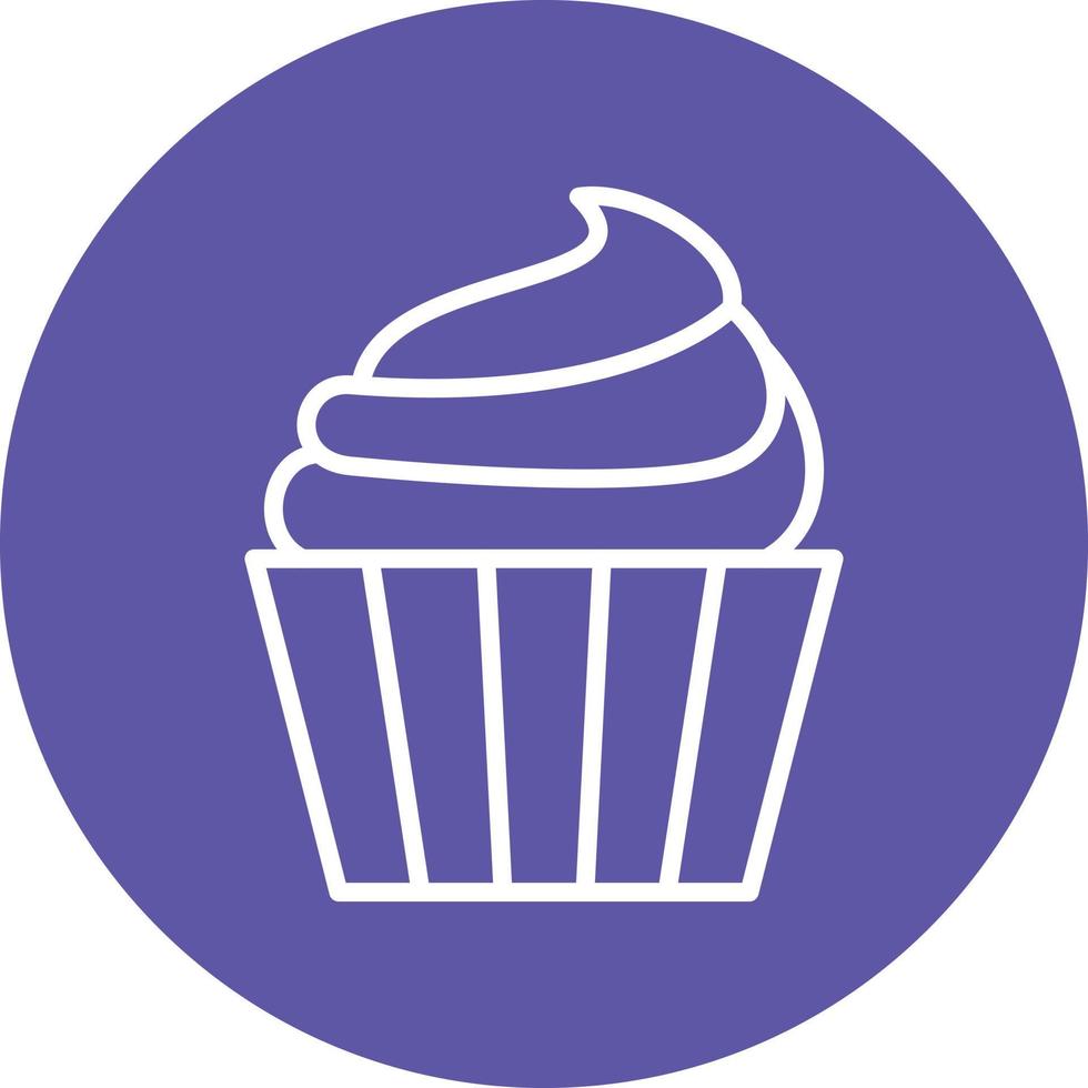 Hochzeits-Cupcake-Icon-Stil vektor