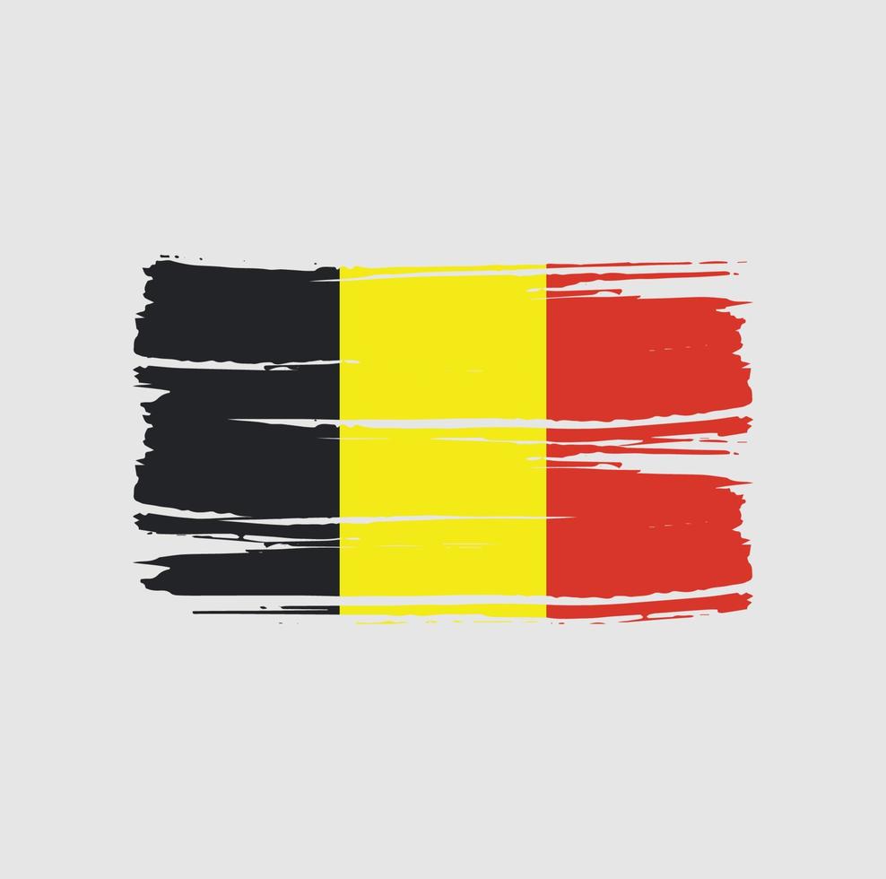 Belgiens flagga borste. National flagga vektor