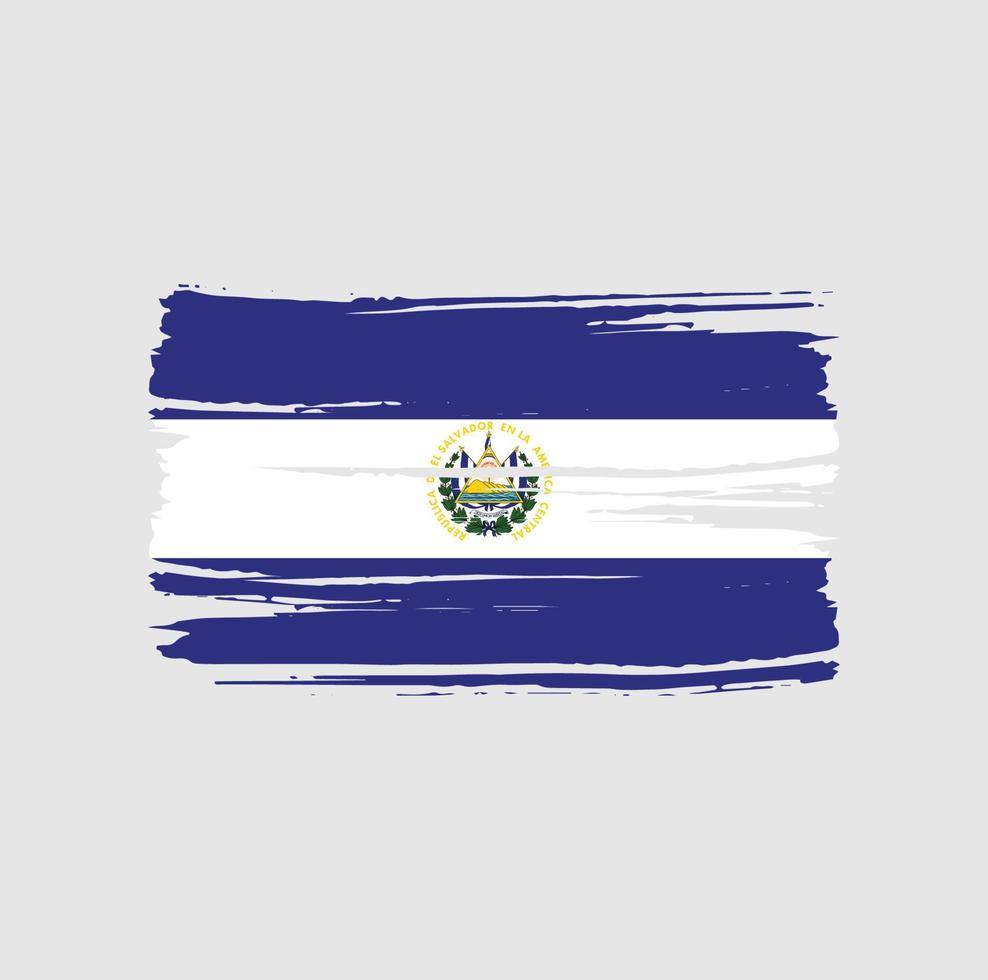 el salvador flaggborste. National flagga vektor