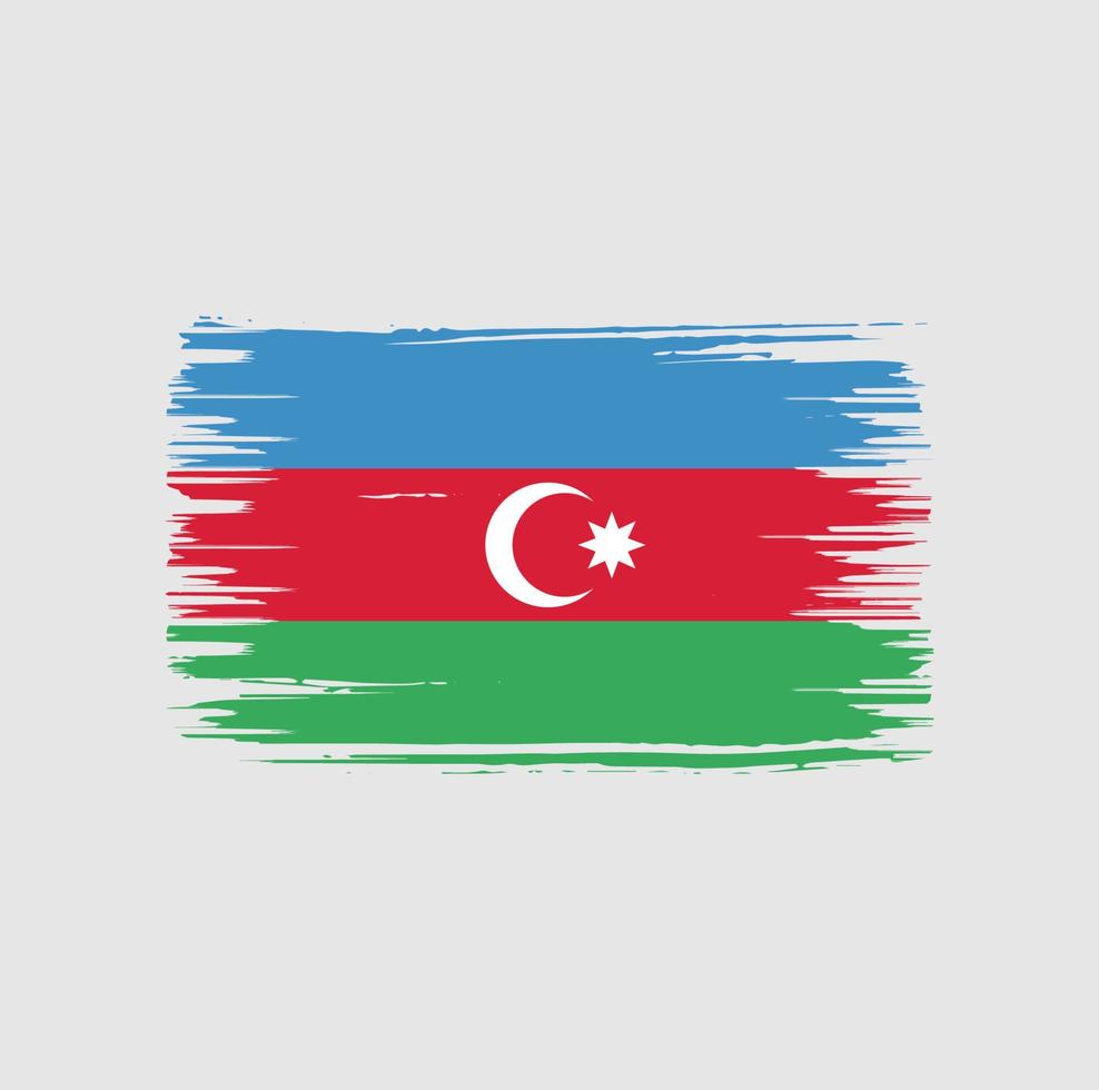 azerbajdzjans flagga borste design. National flagga vektor