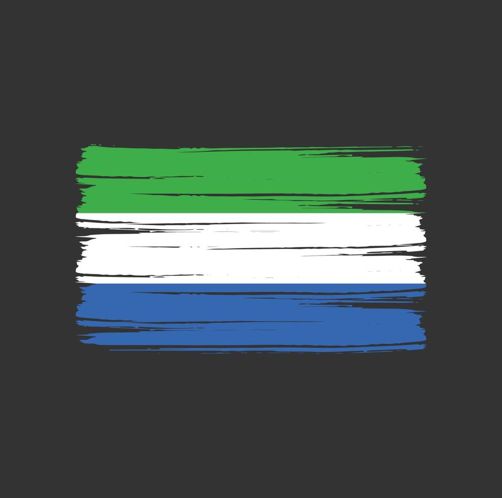 sierra leone flagge pinselstriche. Nationalflagge vektor