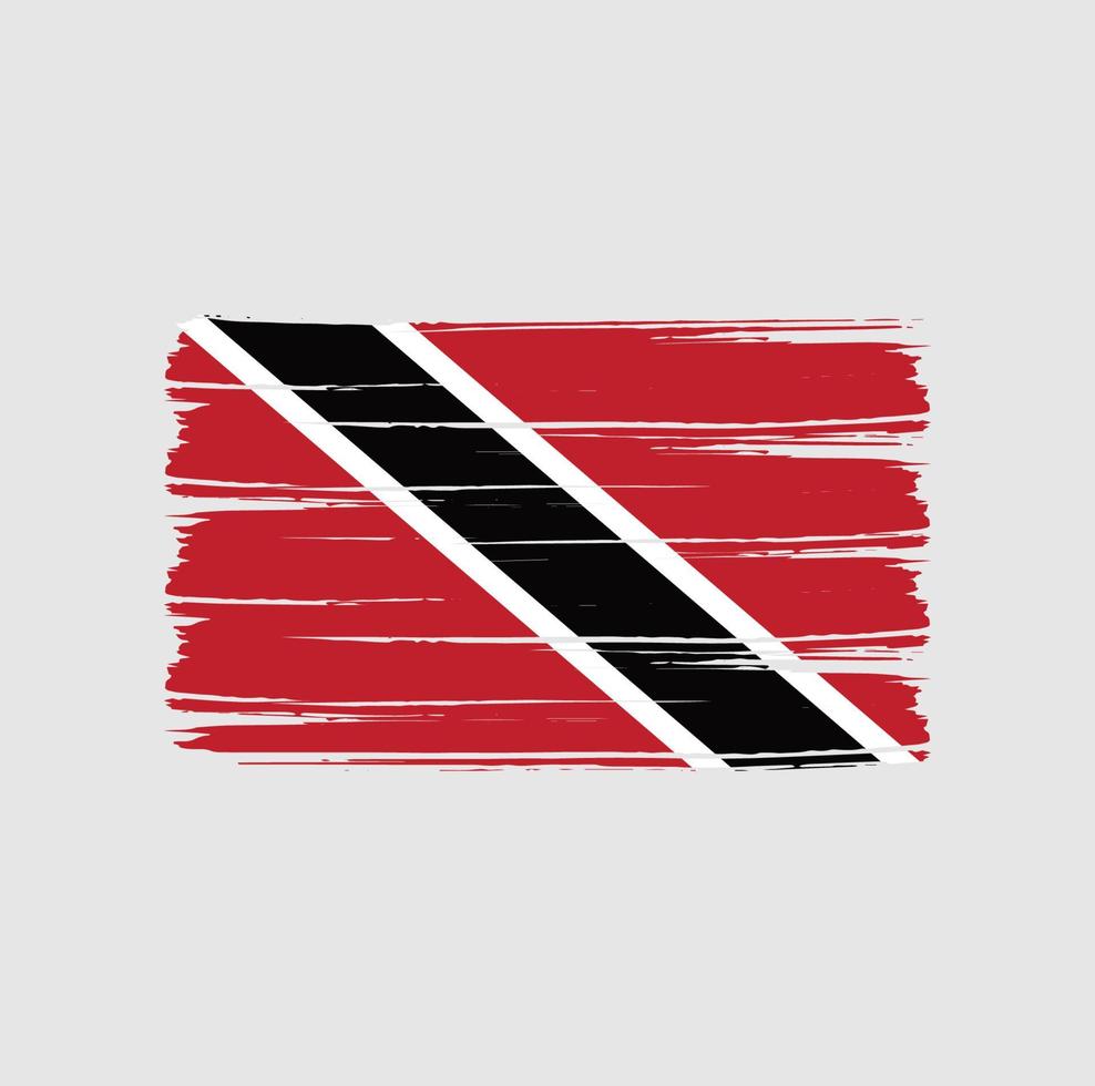 trinidad und tobago flagge pinselstriche. Nationalflagge vektor