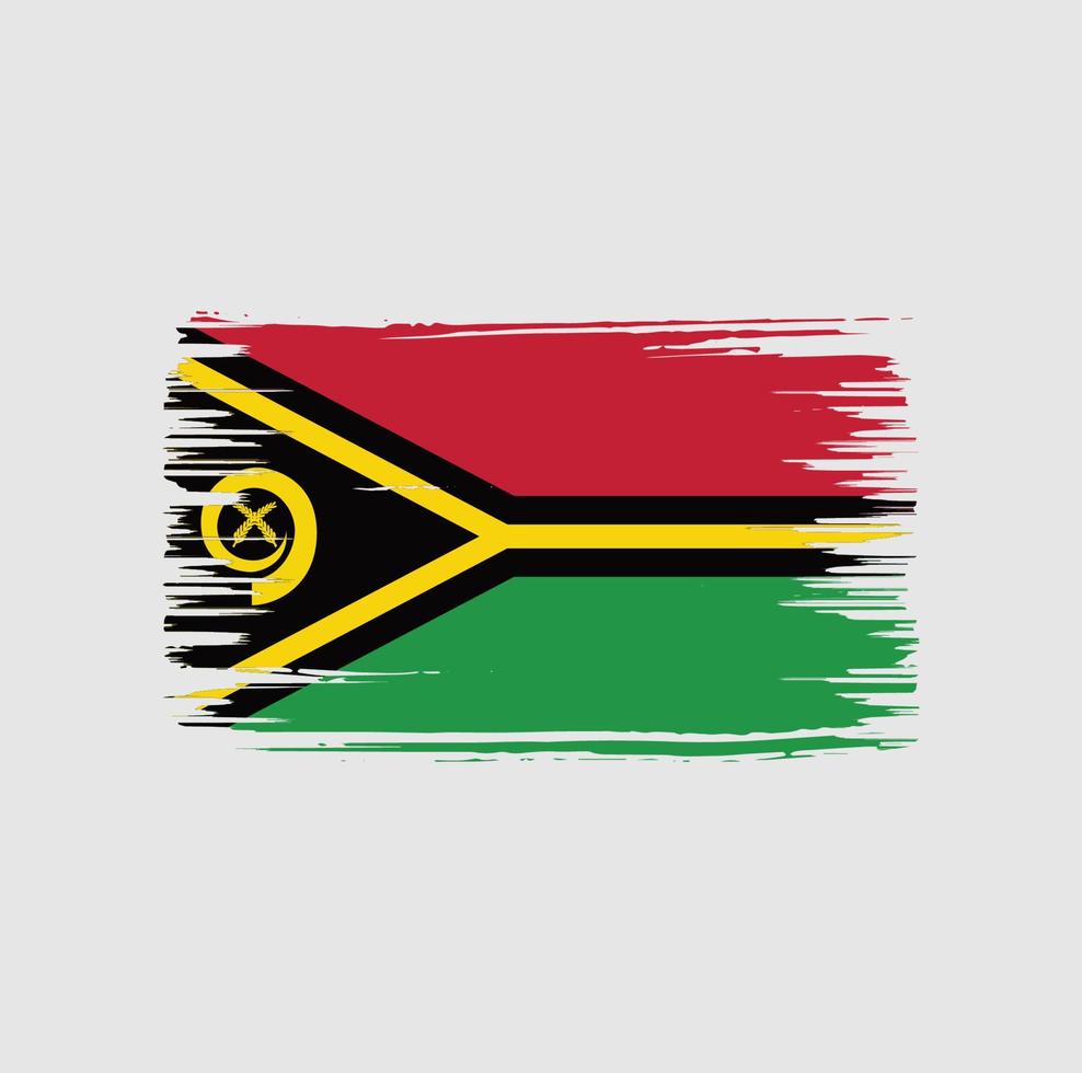 Vanuatu-Flaggenbürstendesign. Nationalflagge vektor