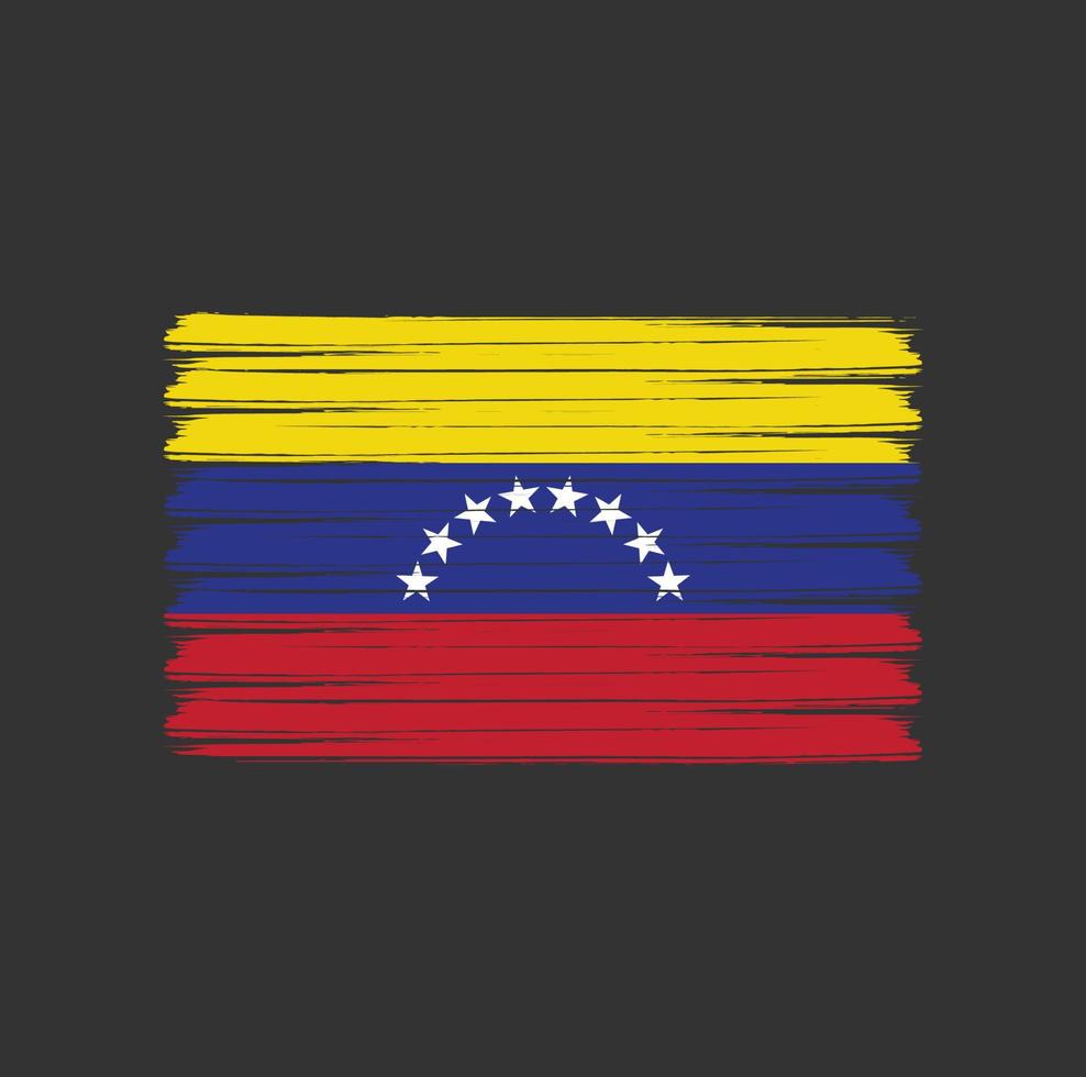 Venezuelas flagga penseldrag. National flagga vektor