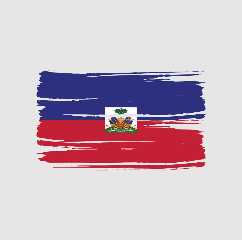 haiti flaggborste. National flagga vektor