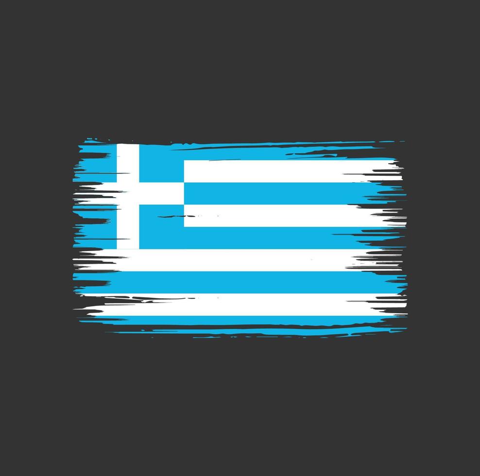 griechenland flagge pinsel design. Nationalflagge vektor
