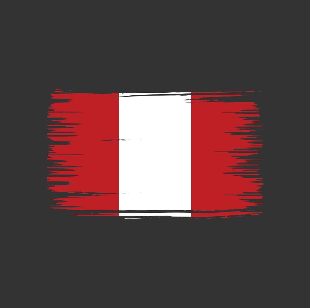 peru flag pinsel design. Nationalflagge vektor