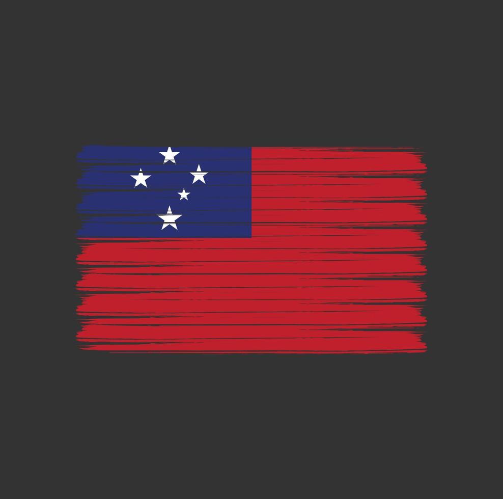 Pinselstriche der Samoa-Flagge. Nationalflagge vektor