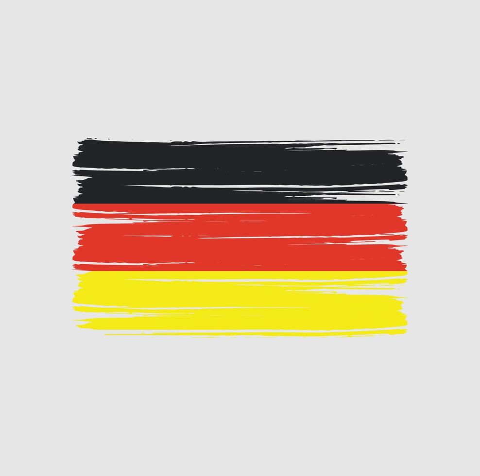 deutschland flagge pinselstriche. Nationalflagge vektor