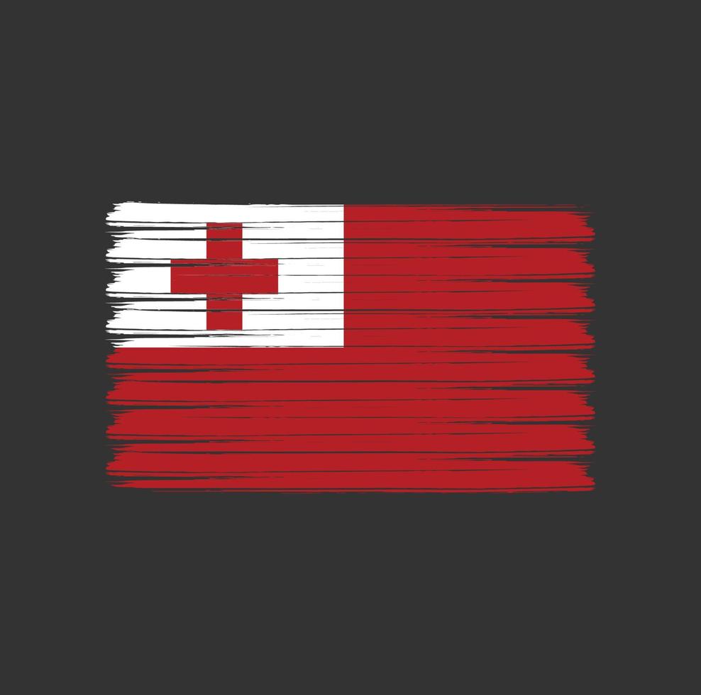 Pinselstriche der Tonga-Flagge. Nationalflagge vektor