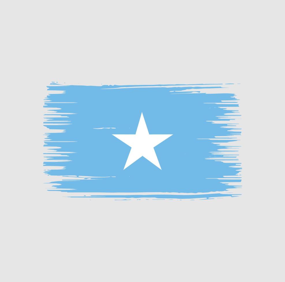 somalia-flaggenbürstendesign. Nationalflagge vektor