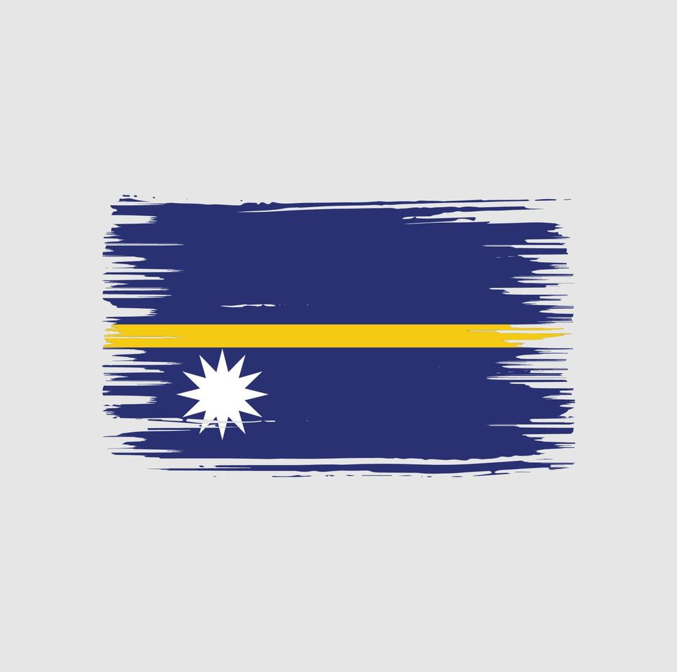 nauru-flaggenbürstendesign. Nationalflagge vektor