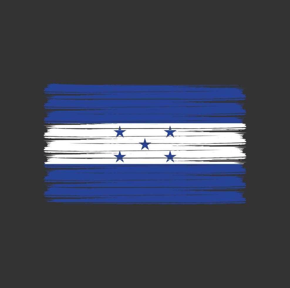 honduras flagga penseldrag. National flagga vektor