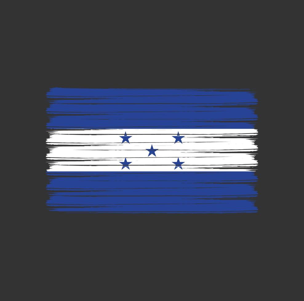 Pinselstriche der Honduras-Flagge. Nationalflagge vektor