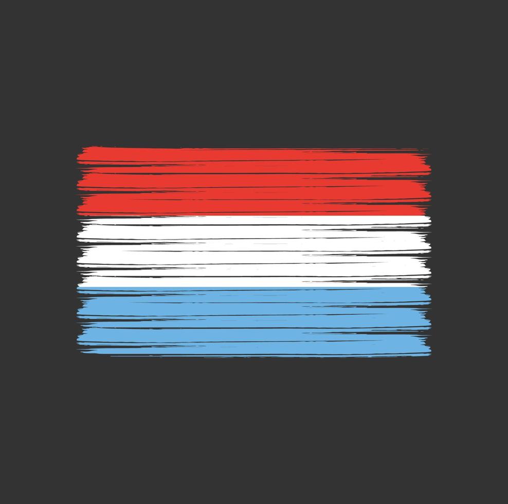 luxemburgska flagga penseldrag. National flagga vektor