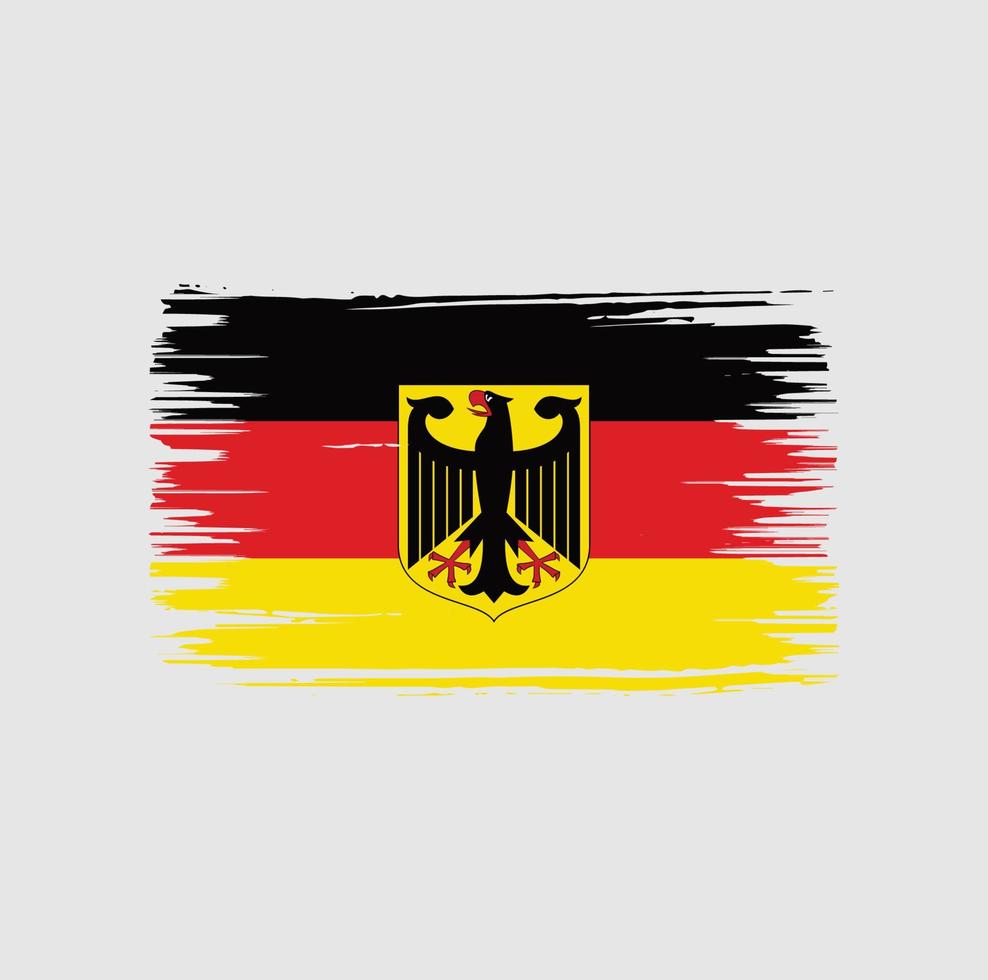 deutschland flagge pinsel design. Nationalflagge vektor