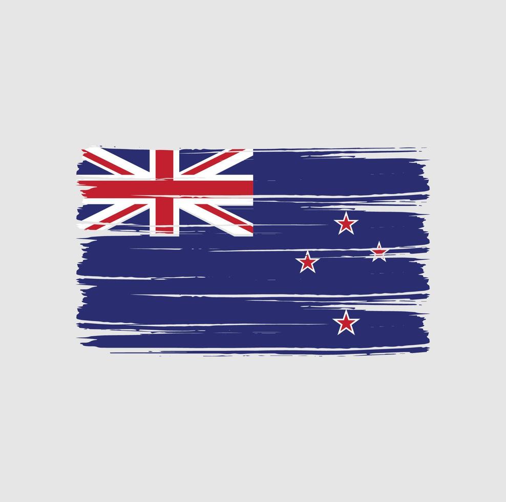 pinselstriche der neuseeländischen flagge. Nationalflagge vektor