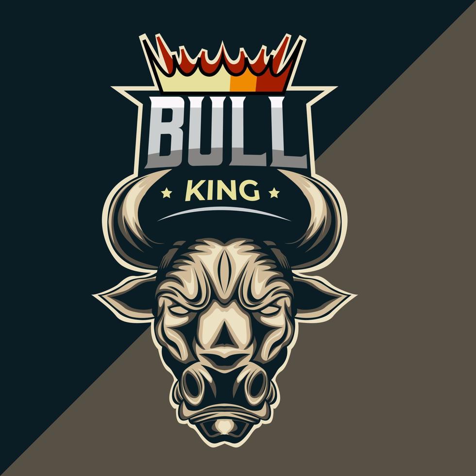 arg bull head maskot logotyp mall för esport team vektor