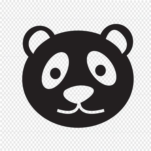 Panda-Symbol Symbol Zeichen vektor