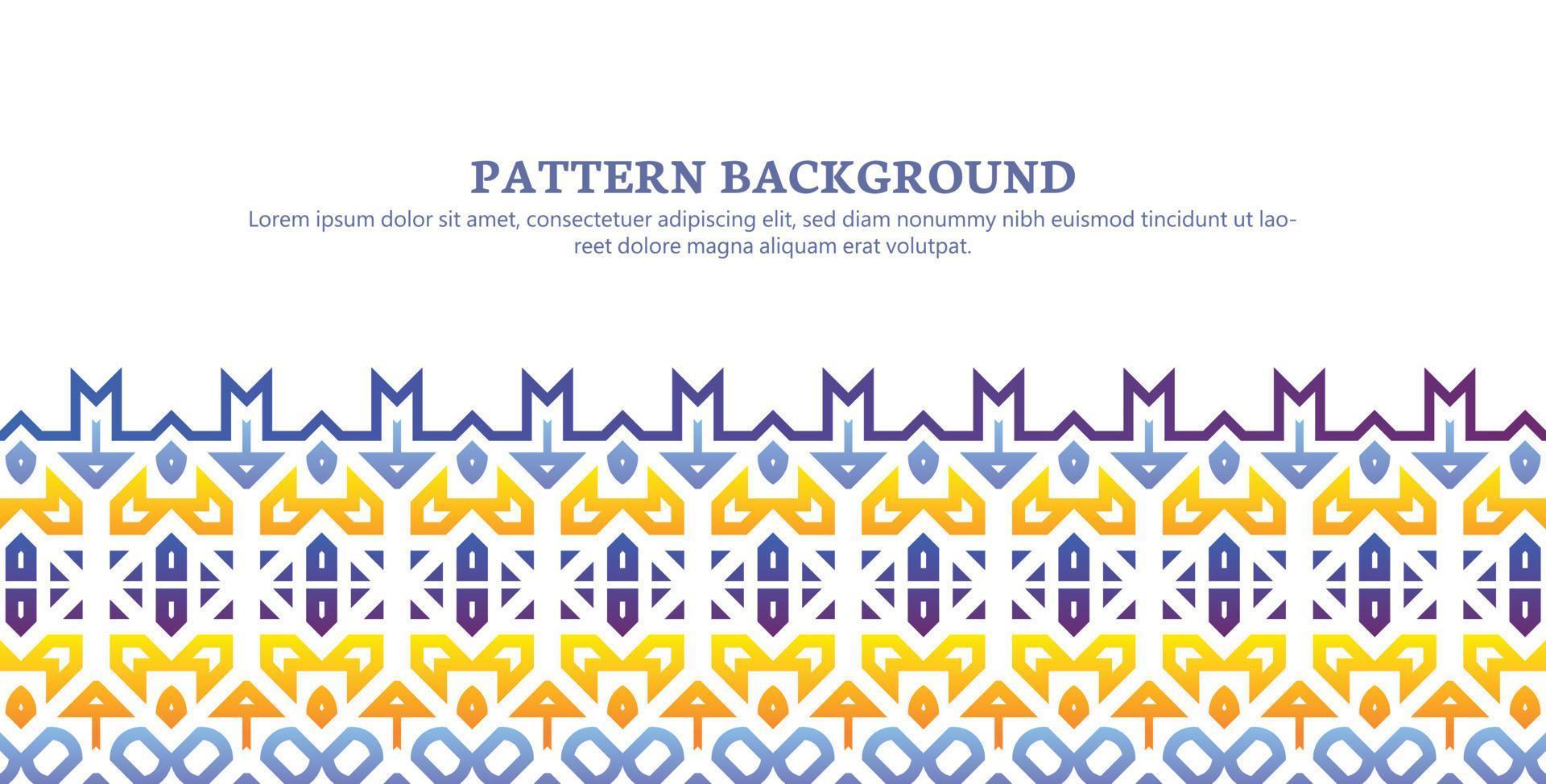 färgglada prydnad mönster design bakgrund vektor