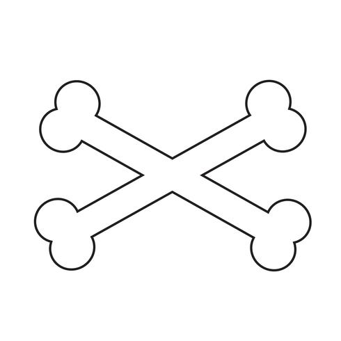 Knochen Symbol Symbol Zeichen vektor