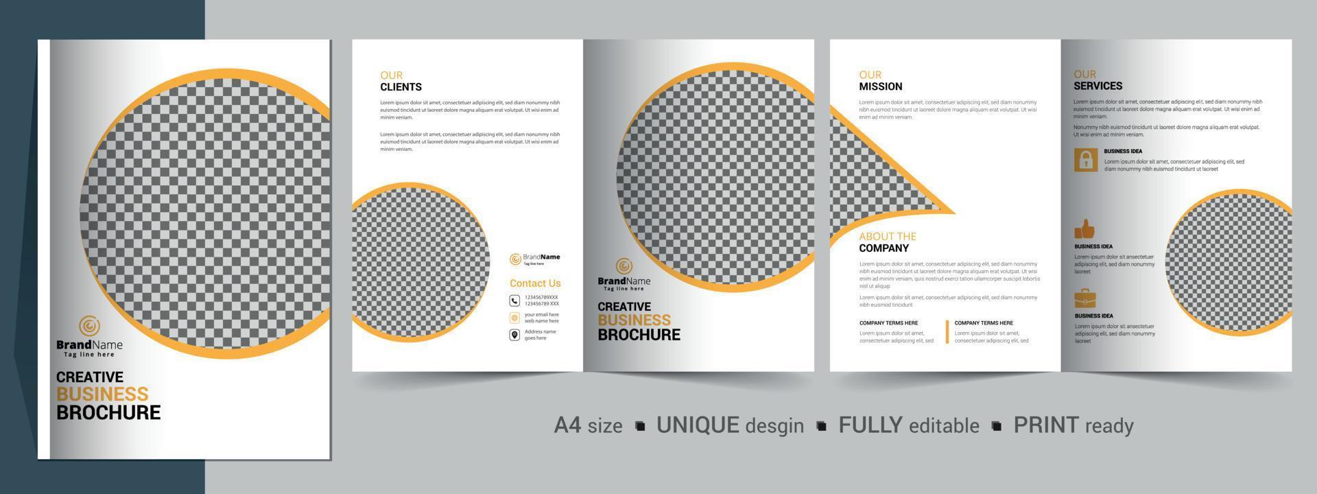 layout bifold broschyr vektor