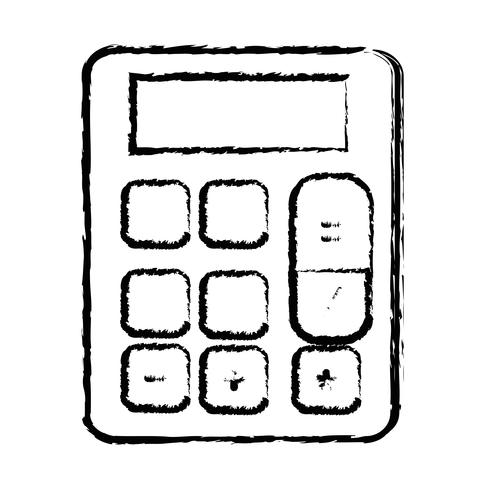 Abbildung Finanzrechner zur Buchhaltung von Geschäftsdaten vektor