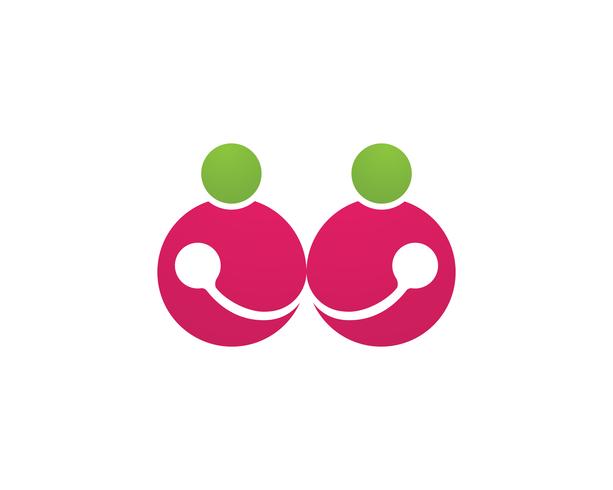 Antagande graviditetsvård Logo mall vektorikoner vektor