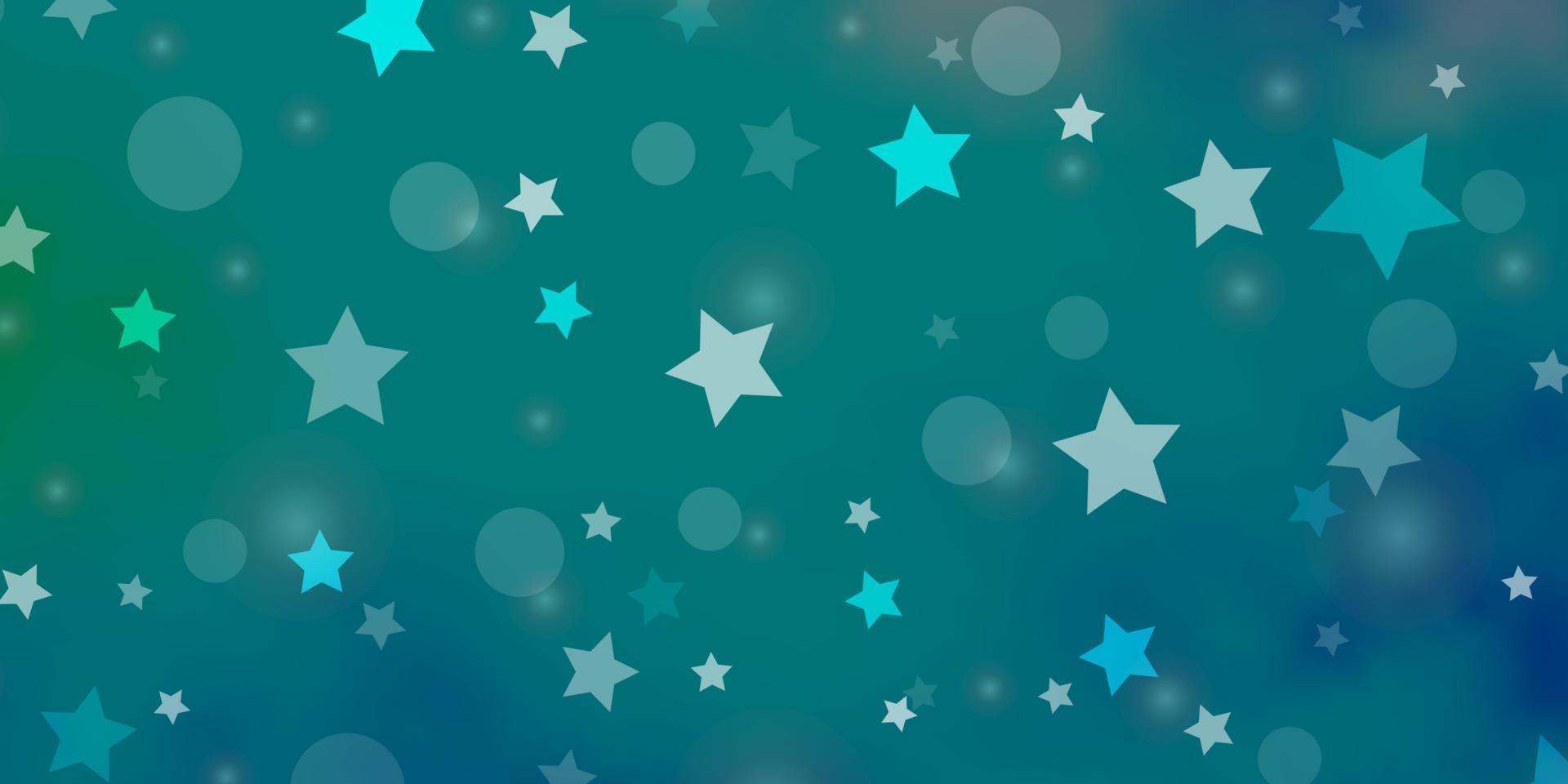 ljusrosa, blå vektorbakgrund med cirklar, stjärnor. vektor