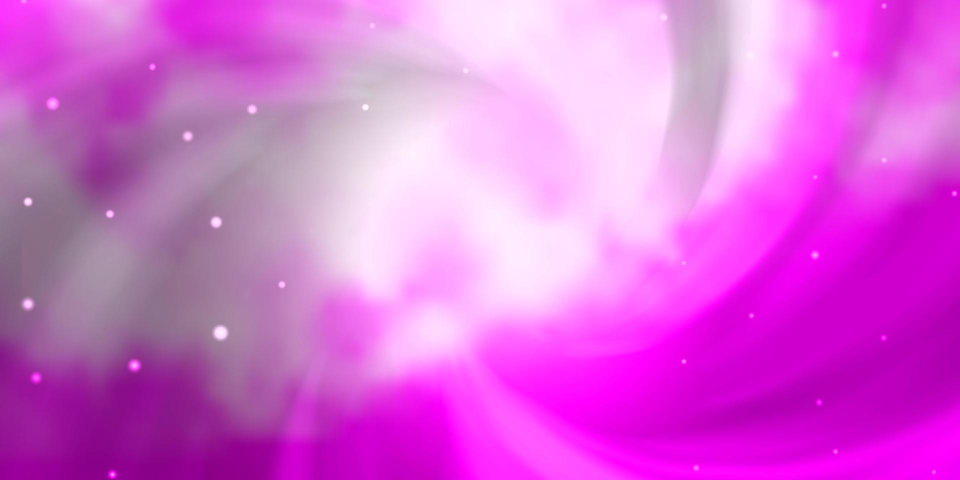 ljuslila, rosa vektorbakgrund med färgglada stjärnor. vektor