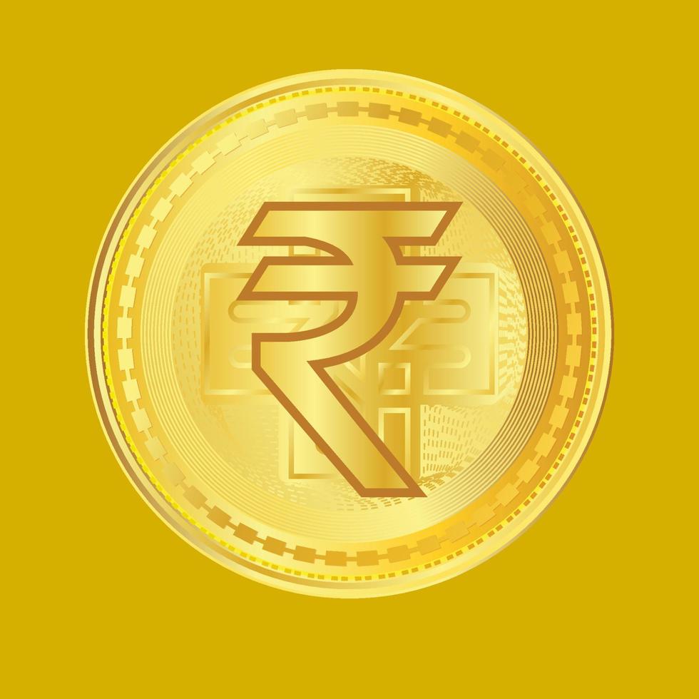 digital valutasymbol för Indien vektor