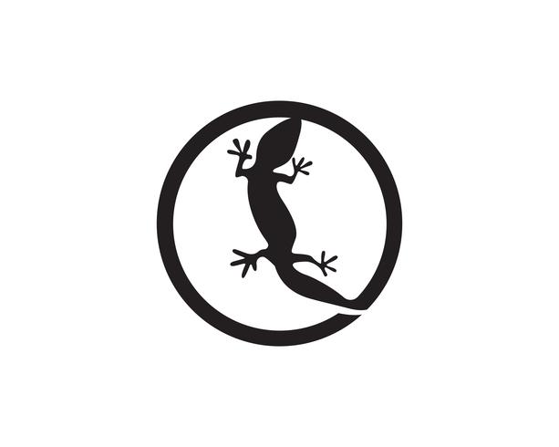 Lizard Chameleon Gecko Silhouette svart vektor