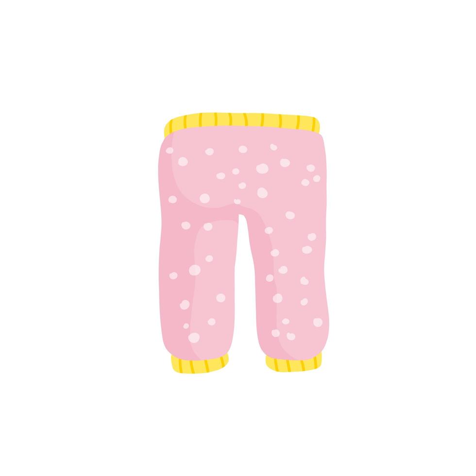 Babyhose. Säuglingskleidung und Pyjamas mit Muster. Cartoon-Illustration vektor