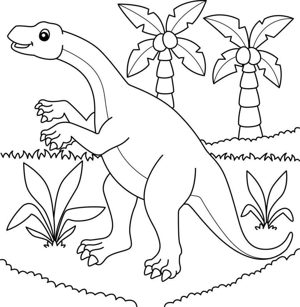 Lufengosaurus zum Ausmalen für Kinder vektor