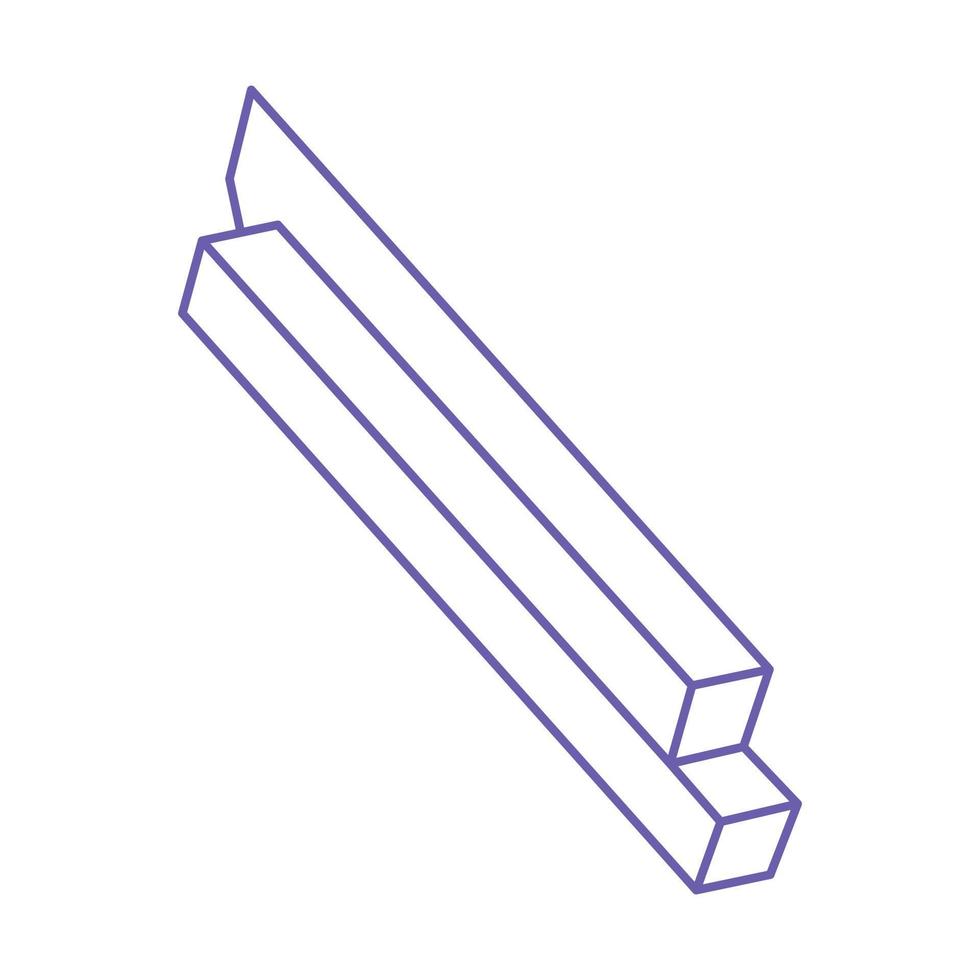 omöjliga optiska illusionsformer. logotyp. optiska konstföremål. omöjliga siffror. geometri. vektor