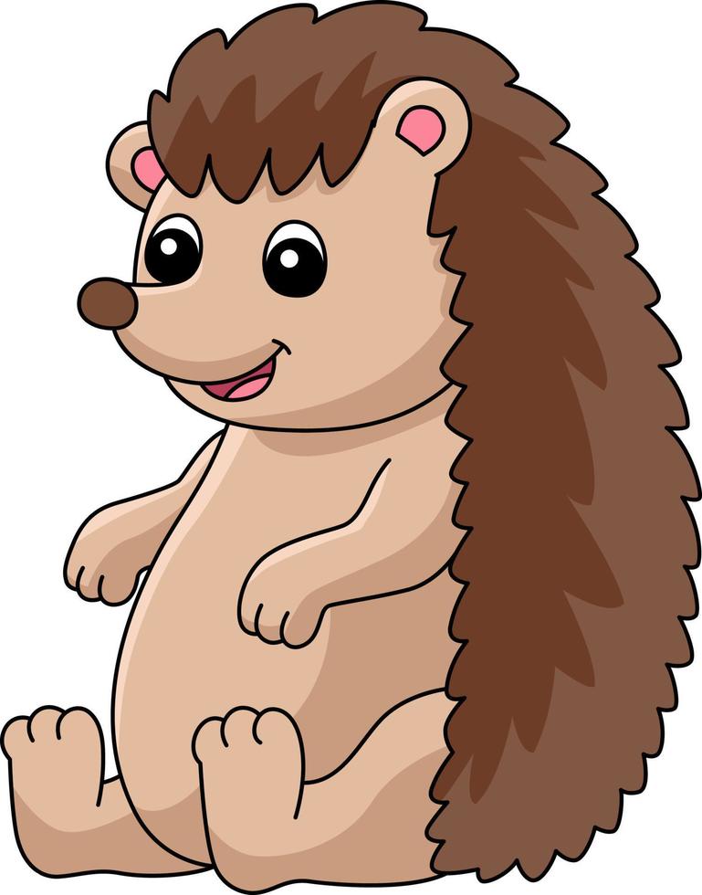 Igel-Cartoon farbige Clipart-Illustration vektor