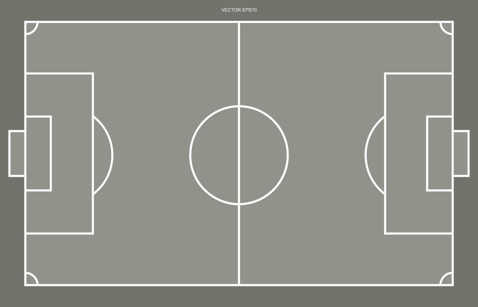 Fußballplatz oder Fußballplatzhintergrund mit Fußballlinie. Grüner Rasenplatz zum Erstellen eines Fußballspiels. Vektor. vektor