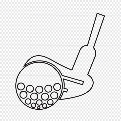 Golf ikon symbol tecken vektor