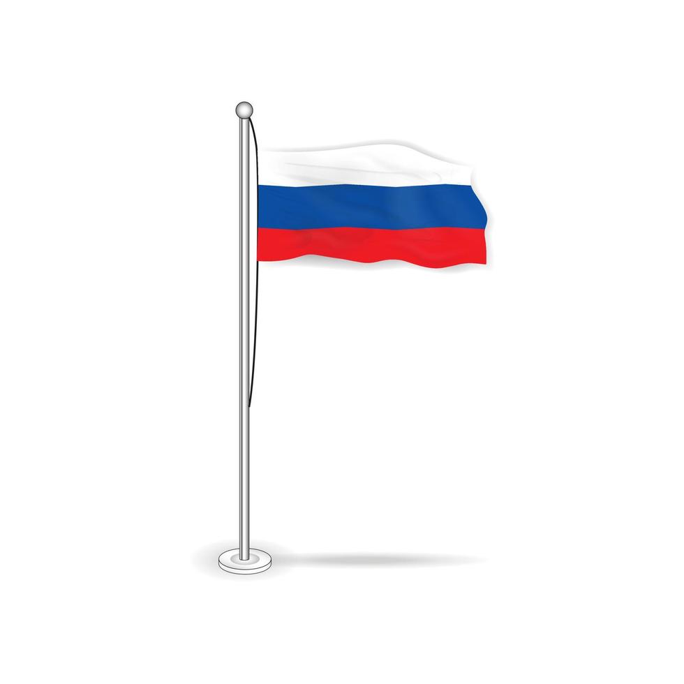 Vektorbild der russischen Flagge eps 10 vektor