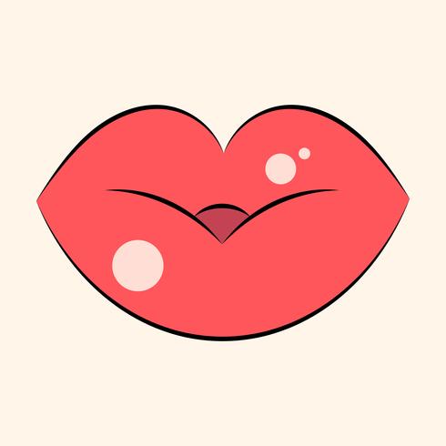 Frauen Lippen Logo für T-Shirt, Flyer, Webgrafiken. Vektor