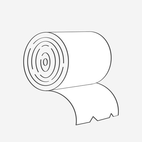 Toilettenpapier-Vektor-Illustration für T-Shirt, Aufkleber, Flieger vektor