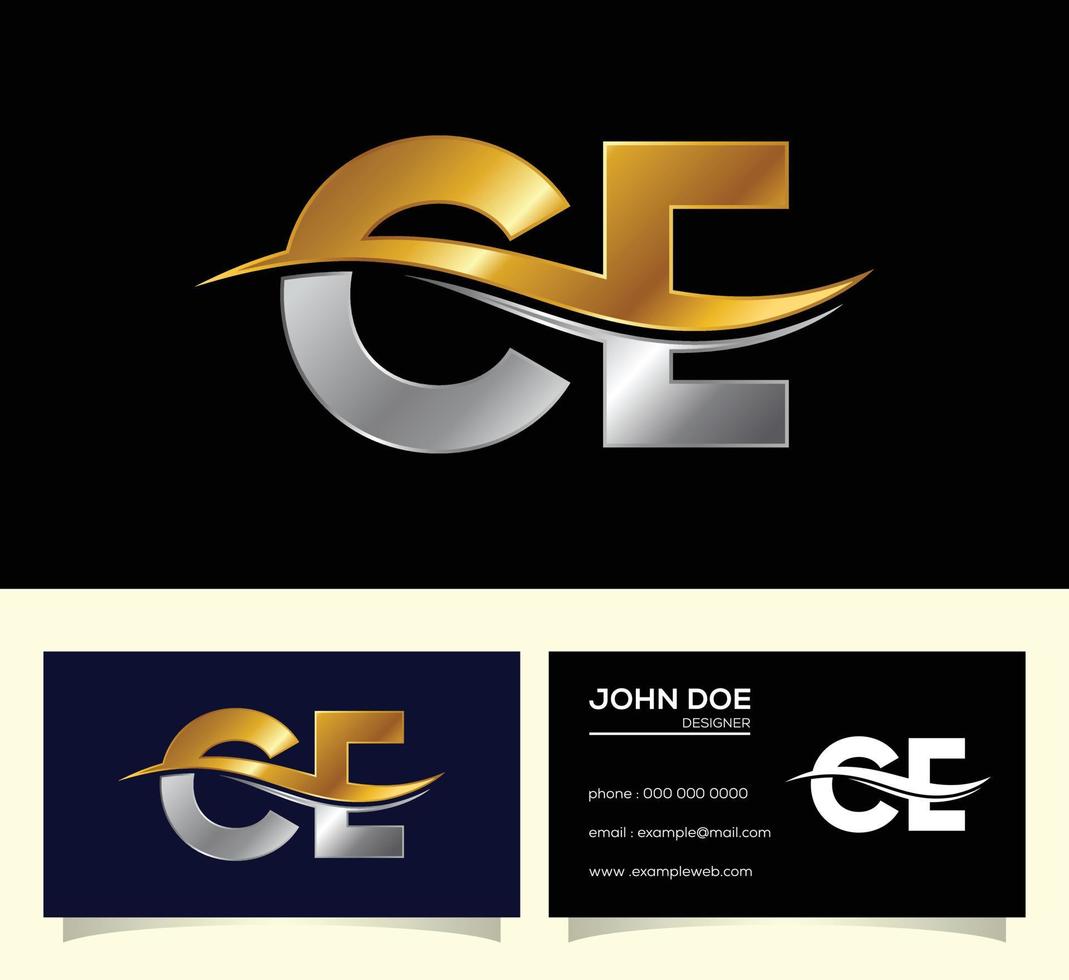 första bokstaven ce logotyp design vektor. grafisk alfabetsymbol för företagets företagsidentitet vektor