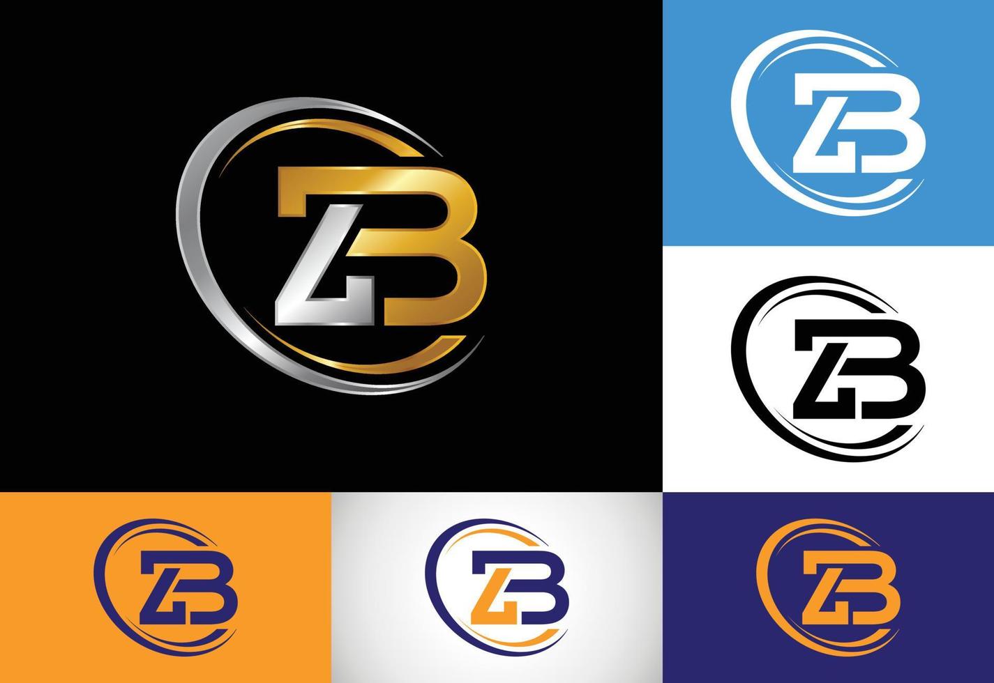 första bokstaven zb logotyp design vektor. grafisk alfabetsymbol för företagets företagsidentitet vektor