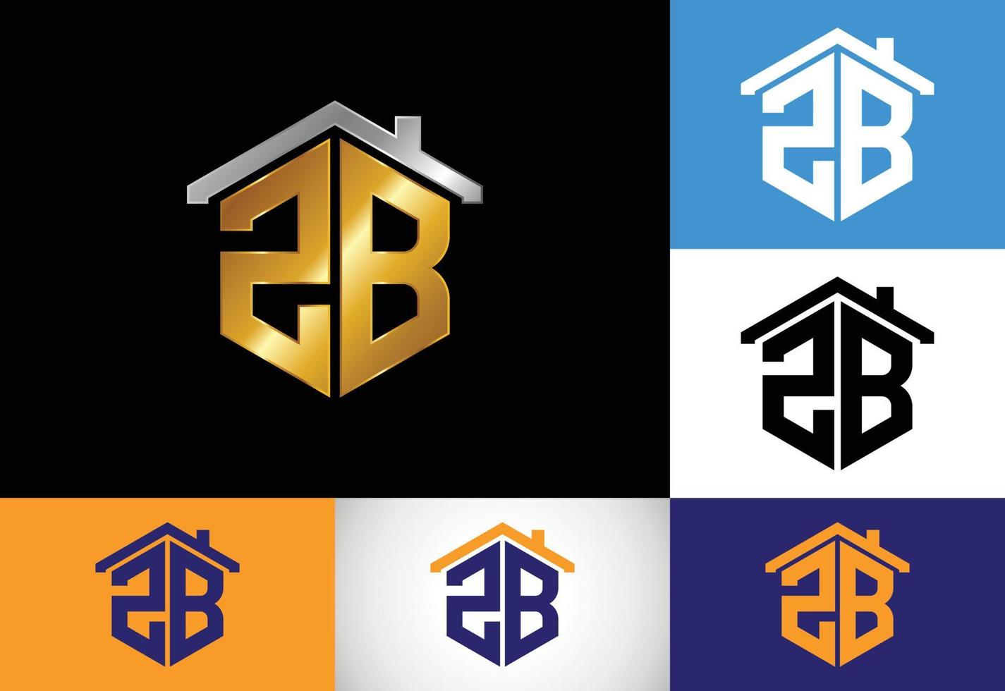 Anfangsbuchstabe zb Logo Design Vektor. grafisches alphabetsymbol für unternehmensidentität vektor