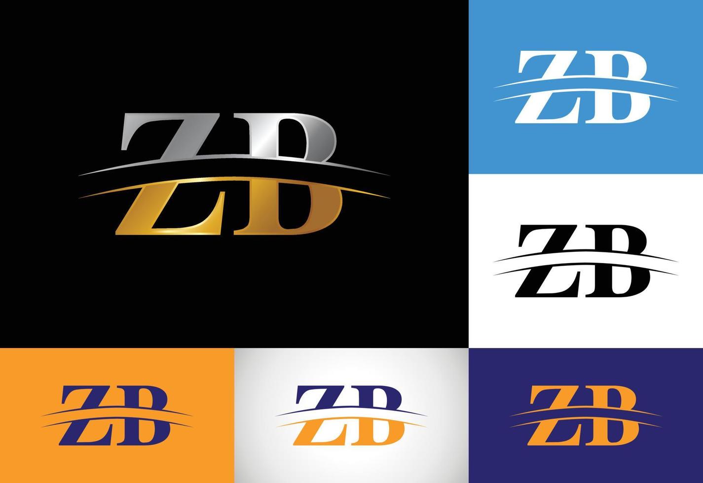 första bokstaven zb logotyp design vektor. grafisk alfabetsymbol för företagets företagsidentitet vektor