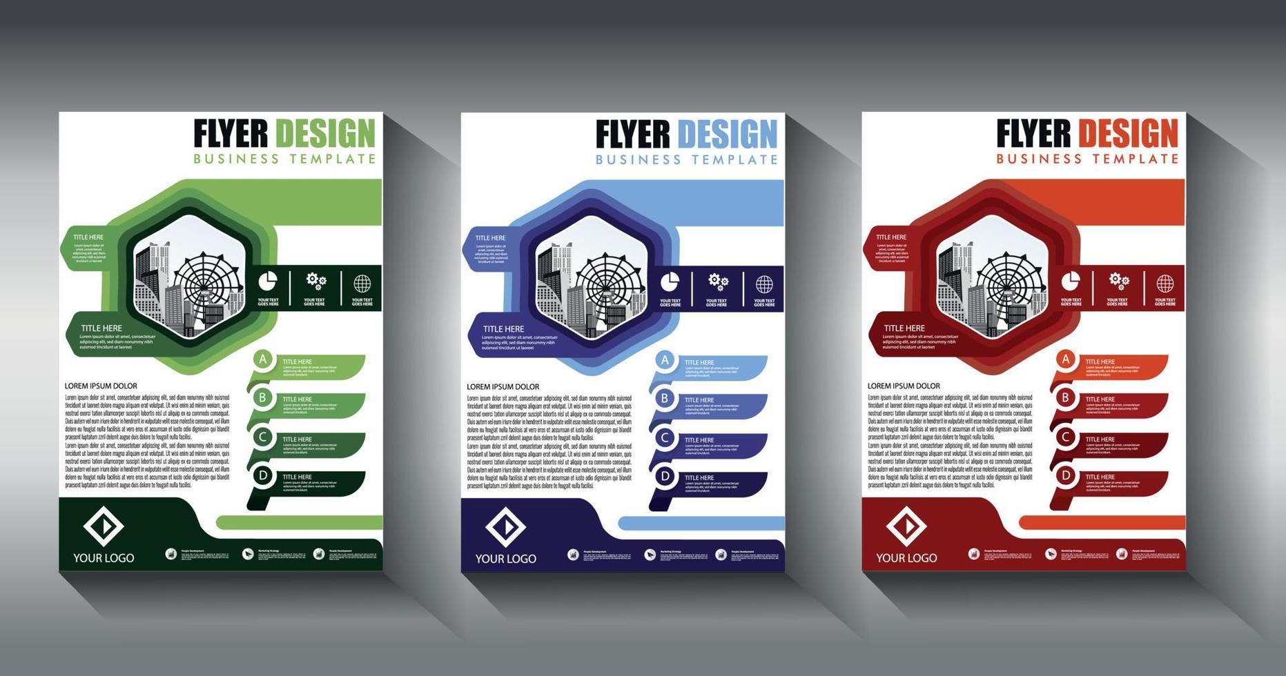 flyer business template broschürenlayout jahresbericht vektor